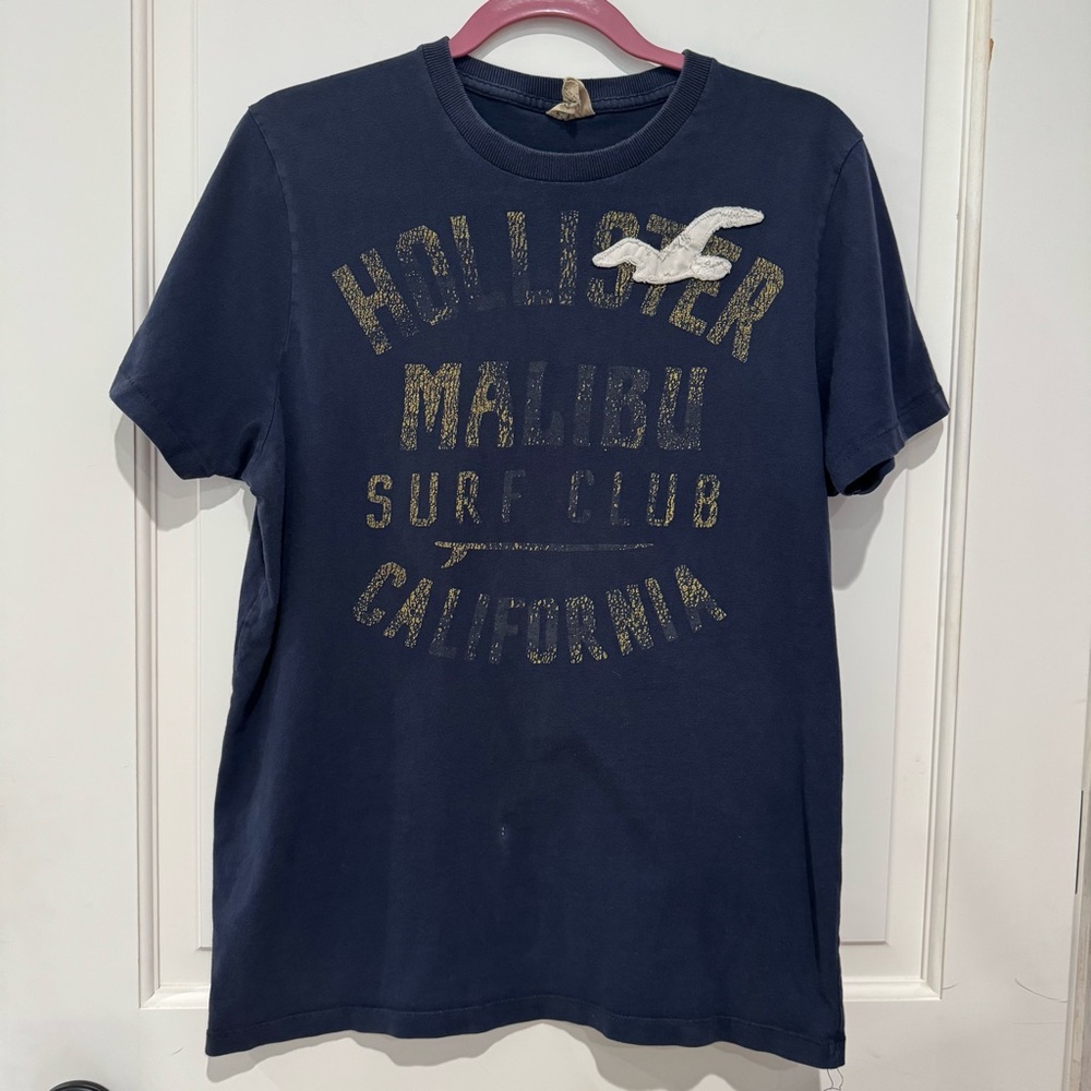 Y2K Hollister Malibu surf club distressed tee size L - Picture 2 of 6